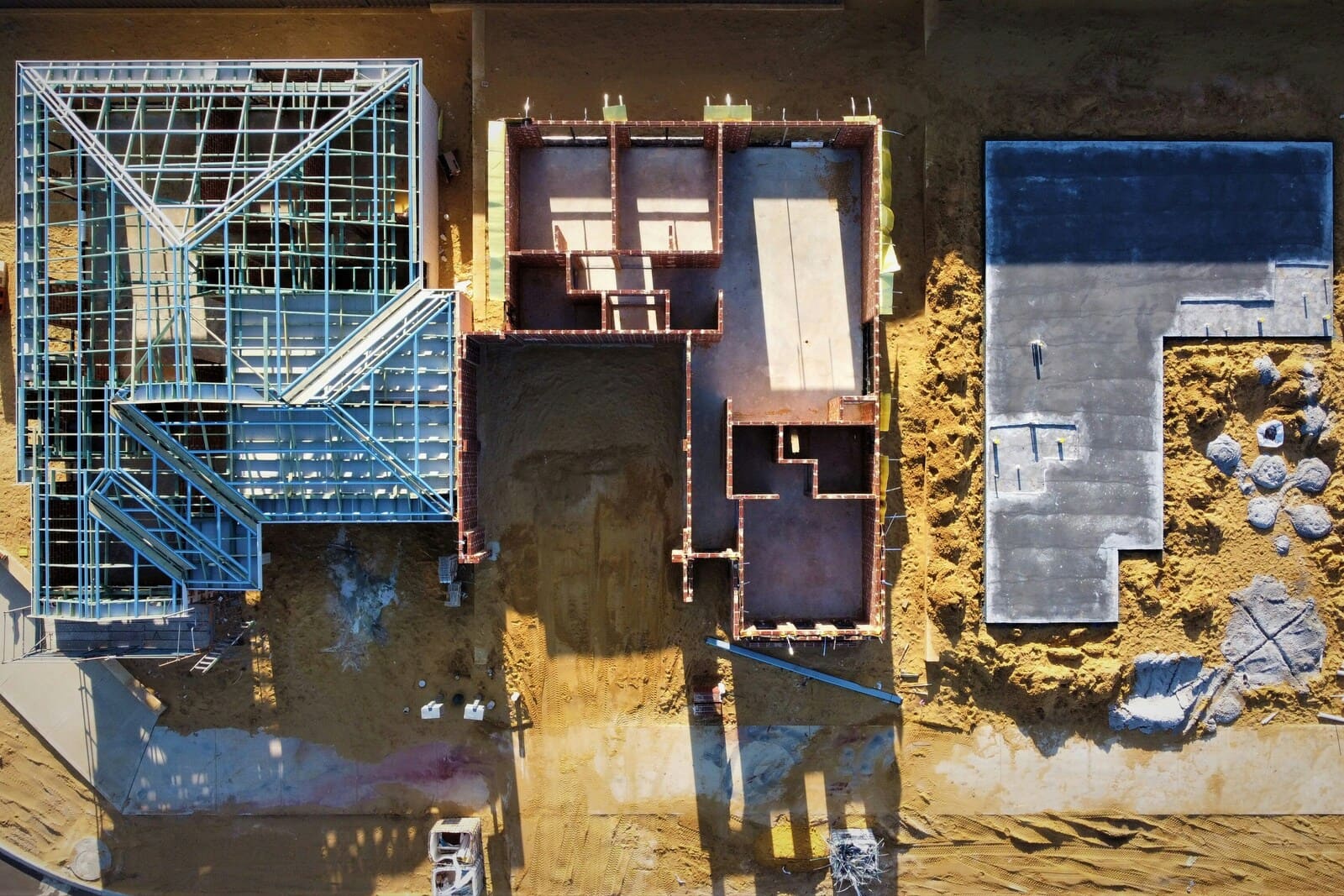 Documentação aérea de canteiro de obras